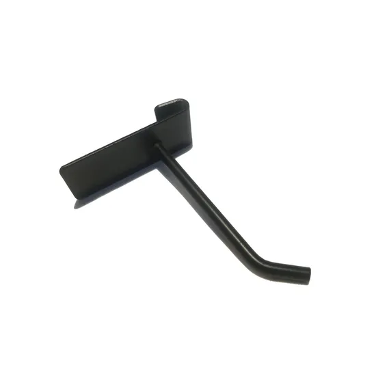 Chrome Plated Display Hooks for Supermarket Shelf Hanging Black Wire Single Hook