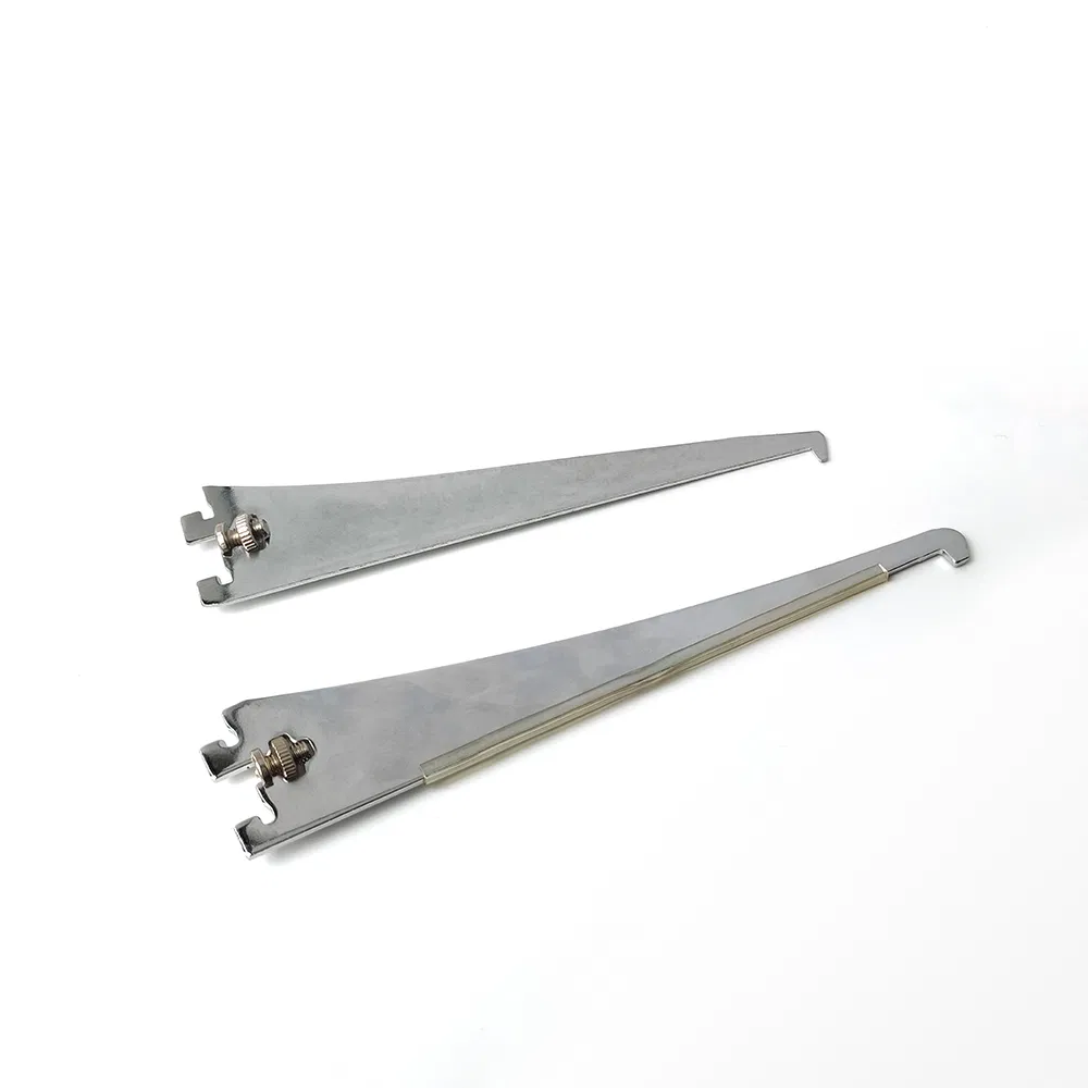 Shop Decoration Shelf Slotted Steel Brackets for Glass Support