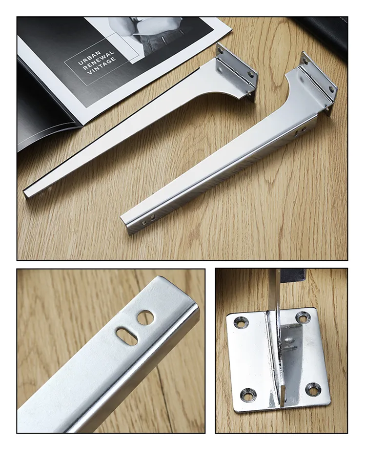 Wall Mount Chrome Glass Shelf Bracket Support Shelve