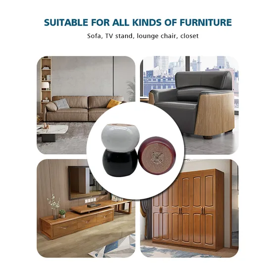 Modern Style Wooden Legs Round Solid Wooden Furniture Legs