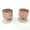 30*30mm Solid Aluminium Vertical Knurled Rose Gold Kitchen Cupboard Knobs Handle