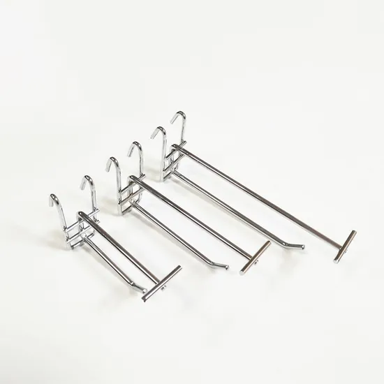Chrome Plating Display Metal Gridwall Hook Retail Display Hooks with Price Tag