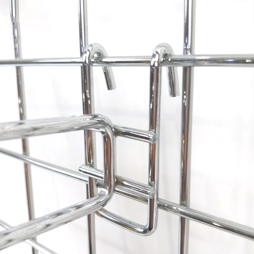 Chrome Plating Display Metal Gridwall Hook Retail Display Hooks with Price Tag
