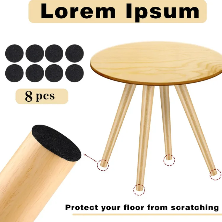 8 Pieces Table Legs Wooden Furniture Feet Tapered Table Legs