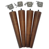 Solid Wood Stain 16 Inch Height Replacement Wooden Bar Chair Legs