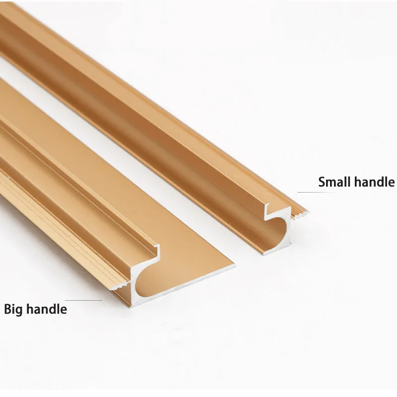 Aluminum Furniture 3 Meters Long Cabinet Handle Profile Slotted Embedded Invisible Handle