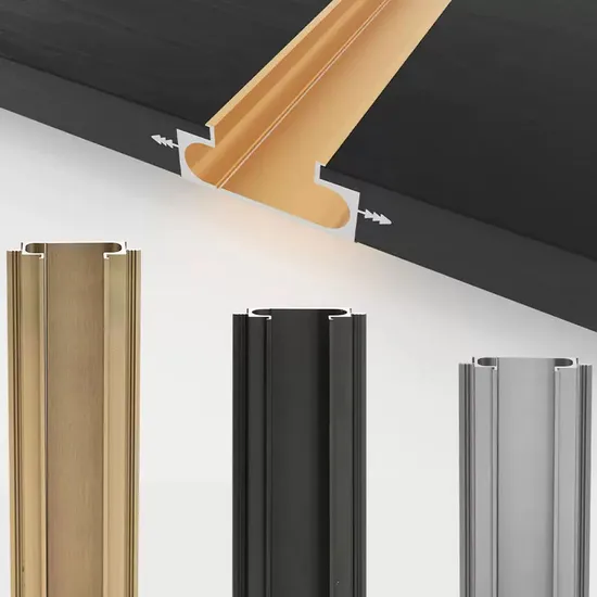 Aluminum Furniture 3 Meters Long Cabinet Handle Profile Slotted Embedded Invisible Handle