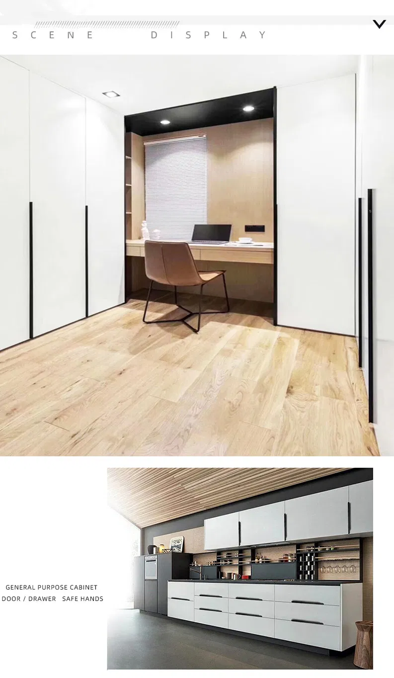 Minimal No-Punch Cupboard Narrow Edge Closet Door Handle