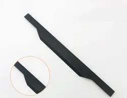 Edge Handle Black Aluminum Alloy Extended Drawer Closet Door Invisible Handle