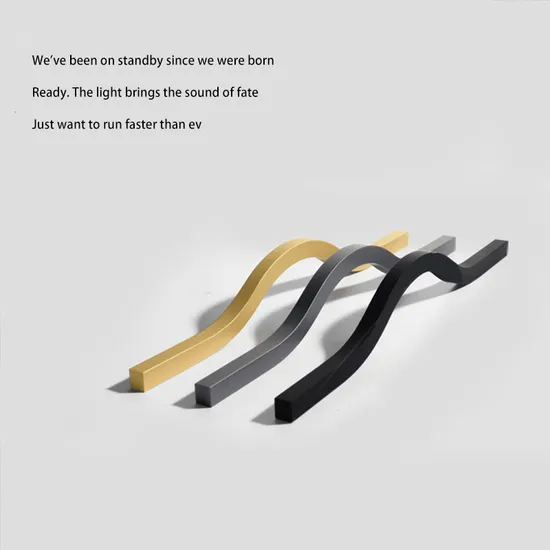 Cabinet Door Aluminum Alloy Handle Hardware Drawer Chest Gold Furniture Handle