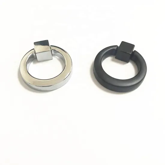 Furniture Black Matt Chrome Plated Pull Ring Knob Handle Chair Ring Pull