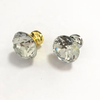 Crystal Glass 30mm Diamond Shape Clear Zinc Cabinet Drawer Door Knob