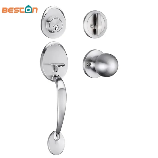 Main Entry Entrance Grip Handle Door Knob Lever Deadbolt Lock Set Lock