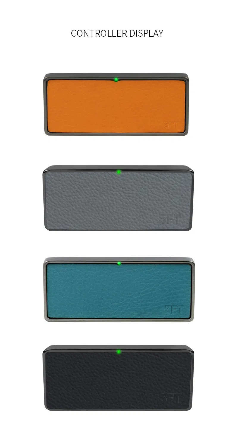 Smart Leather Fingerprint Cabinet Drawer Lock with USB Charging Black Electronic Locks