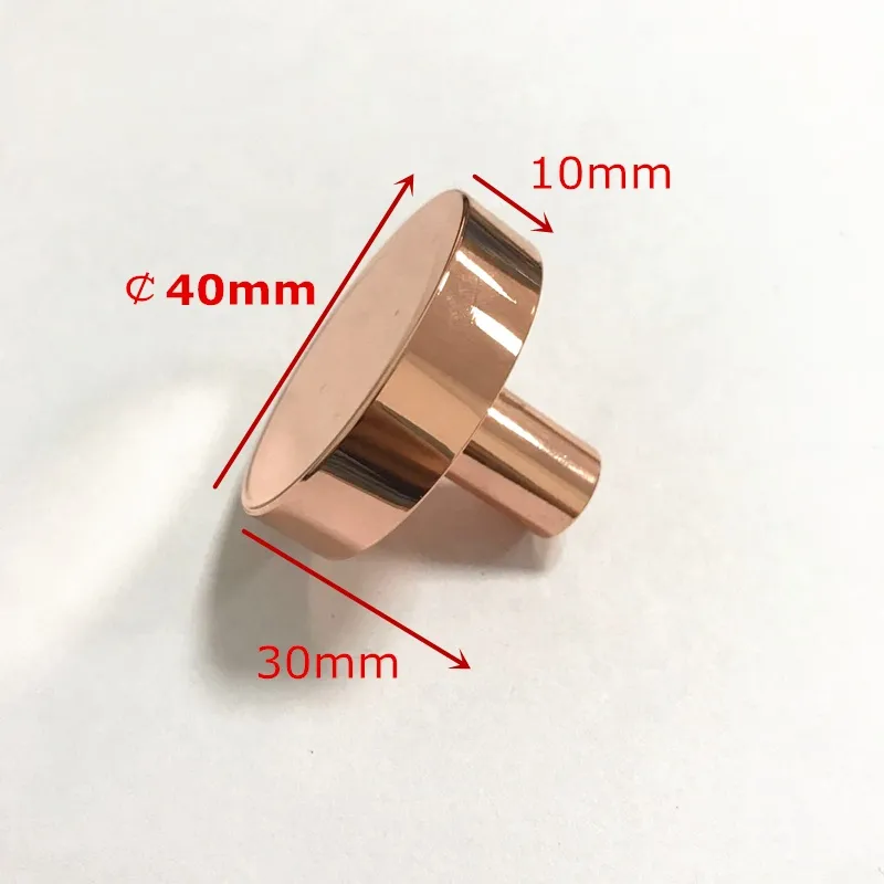Round 40mm Diameter Kitchen Bathroom Cabinet Brass Gold Drawer Pull Handle Knob