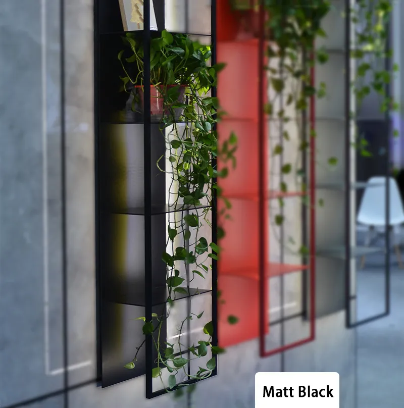 Wall Mount Floating Shelves Living Room 5 Tier Shelf with LED Lights