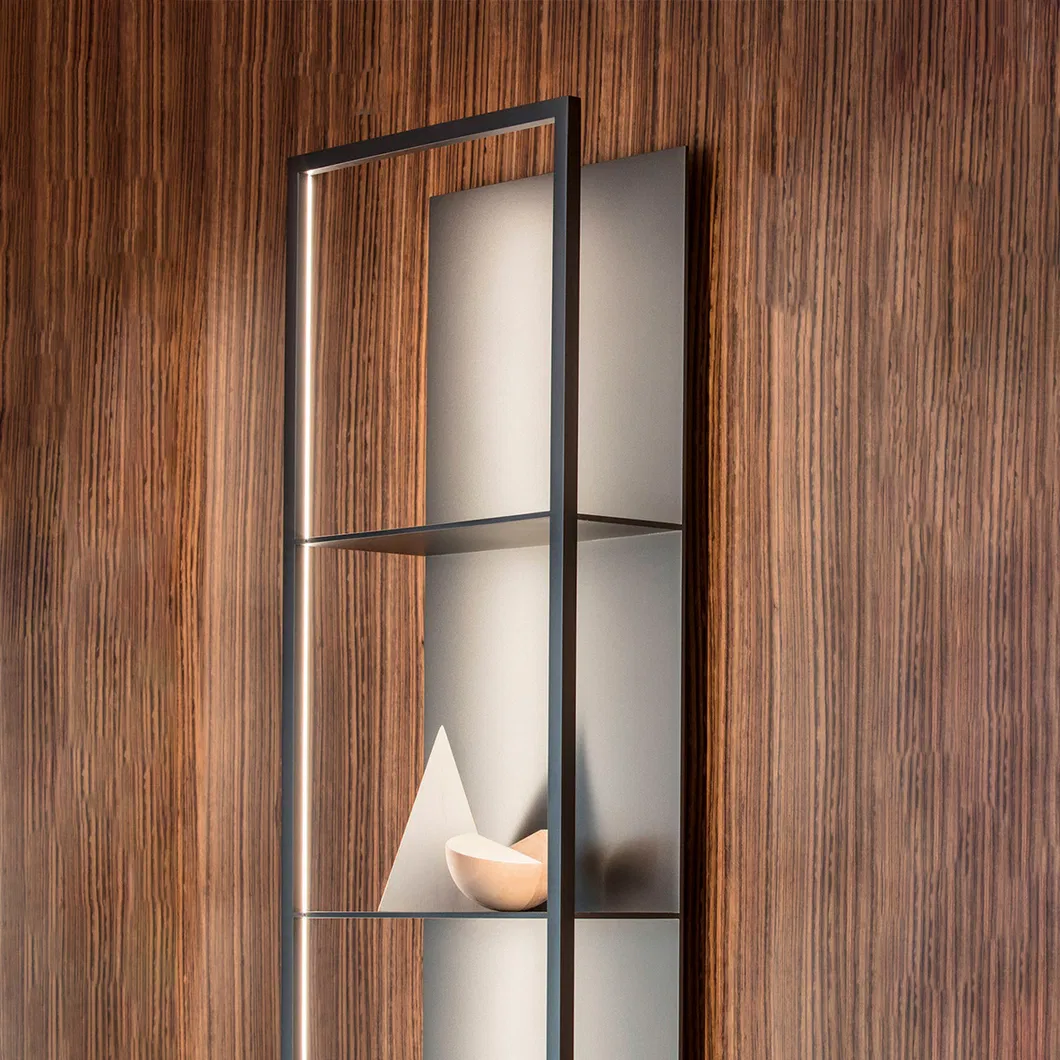 Wall Mount Floating Shelves Living Room 5 Tier Shelf with LED Lights