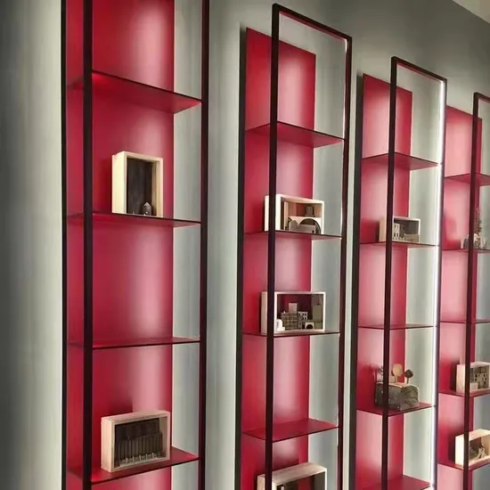 Wall Mount Floating Shelves Living Room 5 Tier Shelf with LED Lights