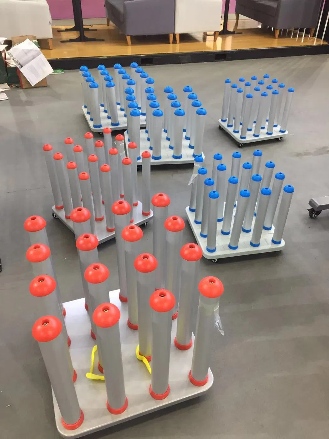 Industrial Mobile Vinyl Roll Storage Rack, Roll Media Display Rack