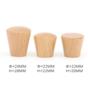 Solid Wood Beech Round Small Furniture Pull Mini Drawer Closet Knobs