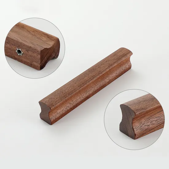 Simply Furniture Cabinet Drawer Solid Beech Wood Pulls Black Walnut Closet Handles