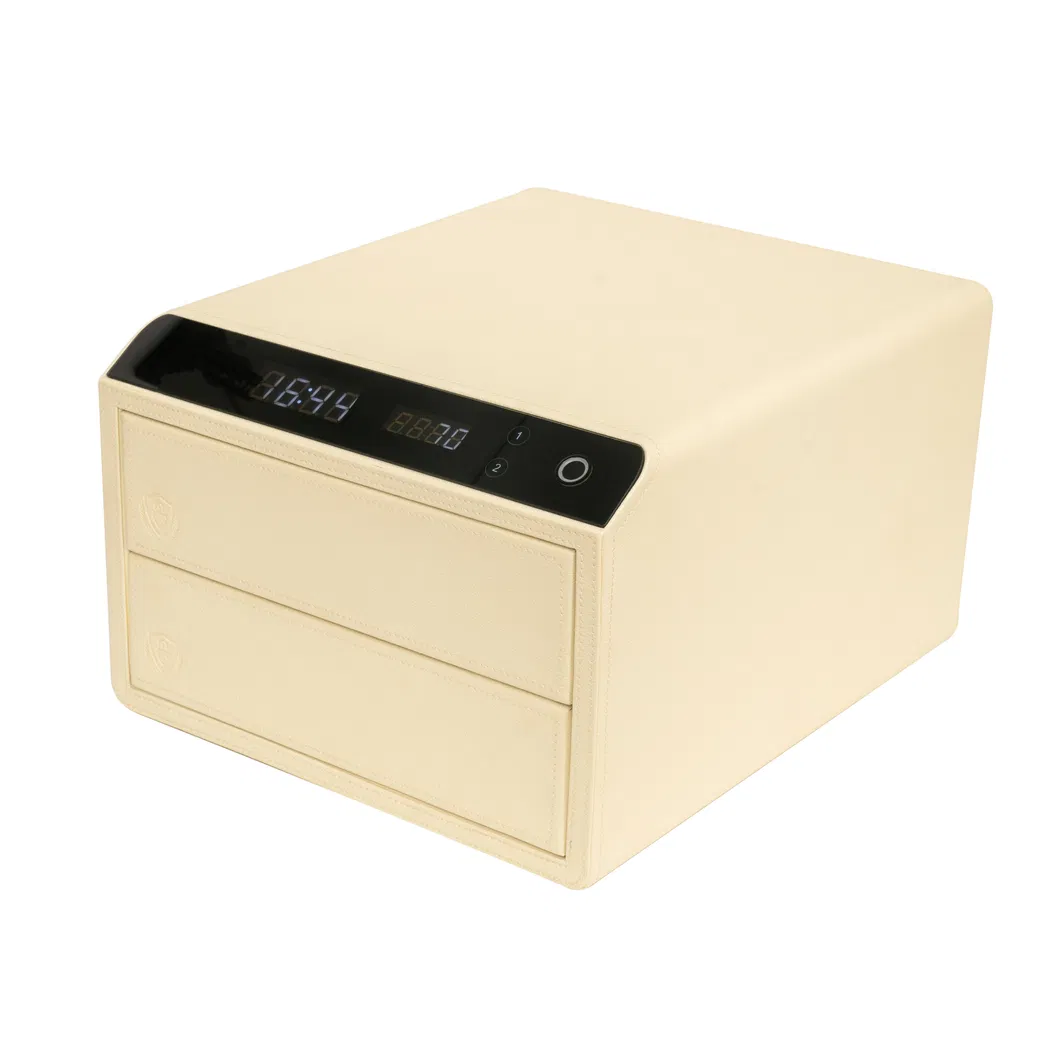 Smart Leather Safe Household Fingerprint Digital Biometric Jewelry Security Drawer Safe