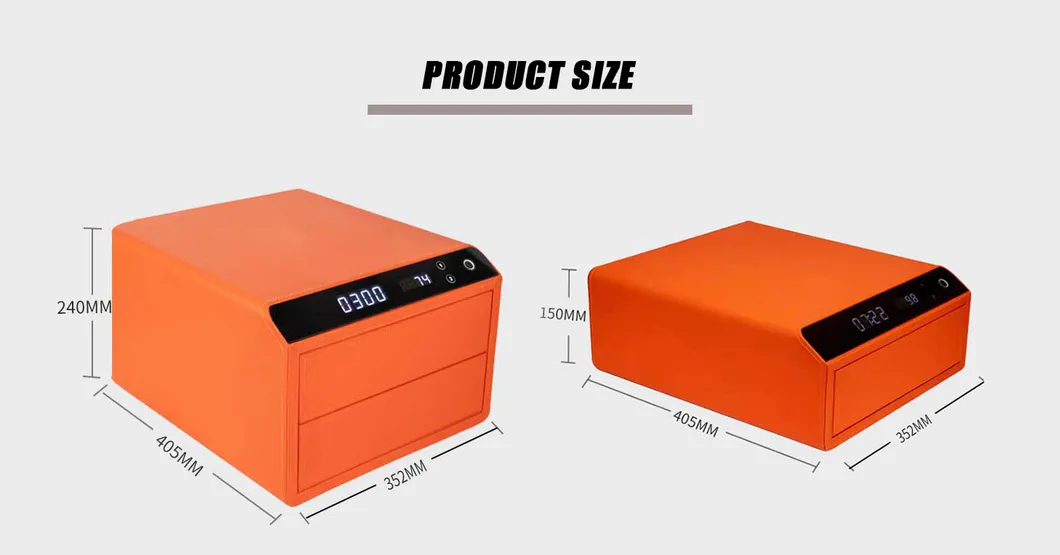 Smart Leather Safe Household Fingerprint Digital Biometric Jewelry Security Drawer Safe