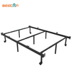 Adult Portable Adjustable King Size Folding Sleeping Platform Bed Frame with Wheel
