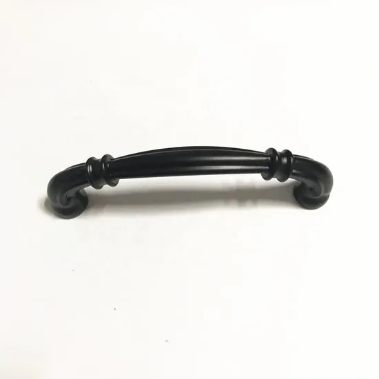 American Style Black Zinc Alloy Wardrobe Drawer Handle Pull Kitchen Cabinet Handle