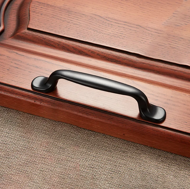 American Classic Furniture Bedroom Matt Black Zinc Alloy 96mm Kitchen Cabinet Handle