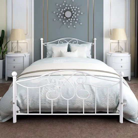 Adult Metal Tube Iron Steel King Queen Double Single Metal Beds Frame