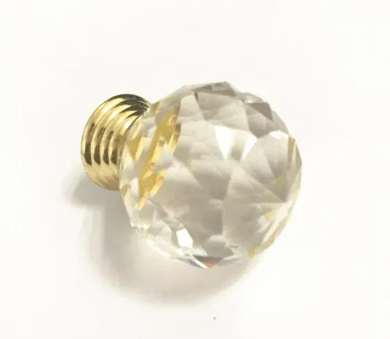 Crystal Glass Dril Kitchen Drawer Cabinet Door Handle Furniture Knobs Hardware