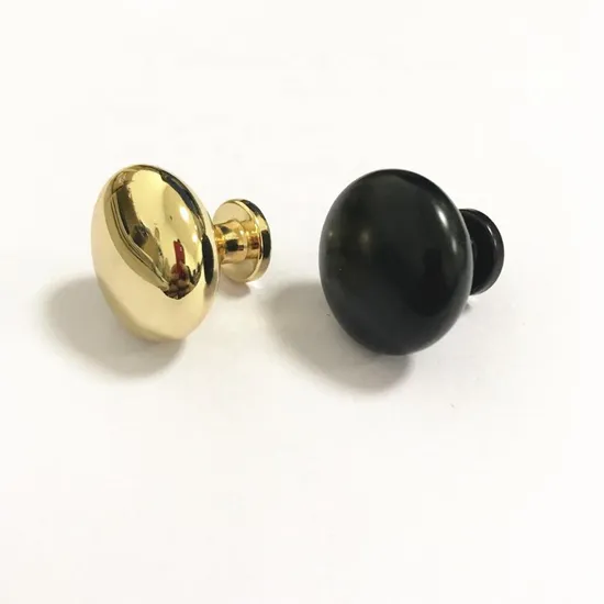 Cabinet Hardware Kitchen Bathroom Drawer Black Matt Gold Brass Brush Round Knob