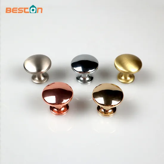 Zinc Alloy Furniture Hardware Kitchen Room Interior Black Round Mushroom Knob