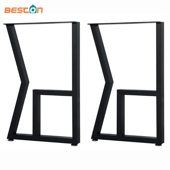 Industrial Black Powder Coated Finish Dining Table Iron Table Leg