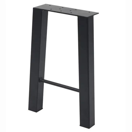 Wholesale Solid Black Powder Coated Durable Modern Industrial Metal Dining Table Legs