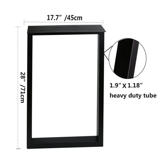 Trapezium Iron Furniture Table Frame Legs Dinning Cast Iron Table Legs