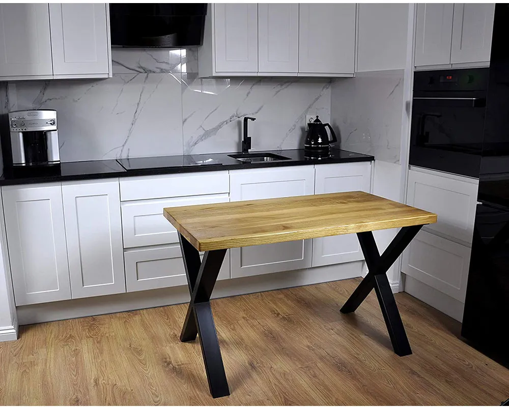 Heavy Duty Furniture Restaurant Dinning Desk Feet Metal Shape X Table Legs