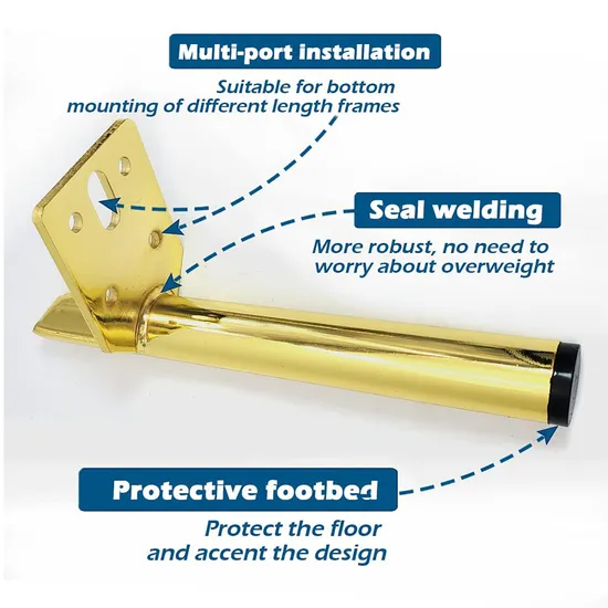 High Quality Metal Industrial Side Black Golden Table Legs