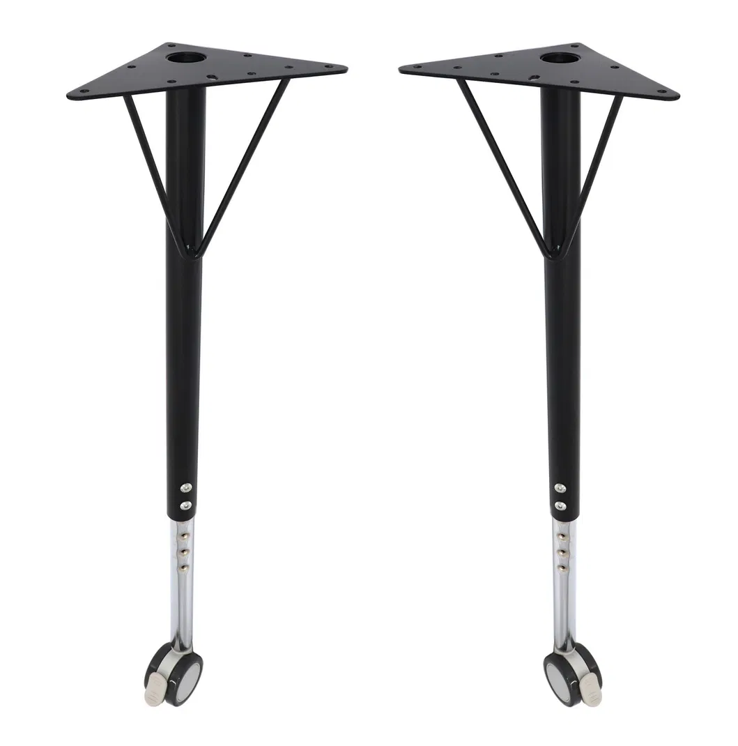 Black Hot Sale Metal Modern Dining Chrome Furniture Telescopic Table Leg