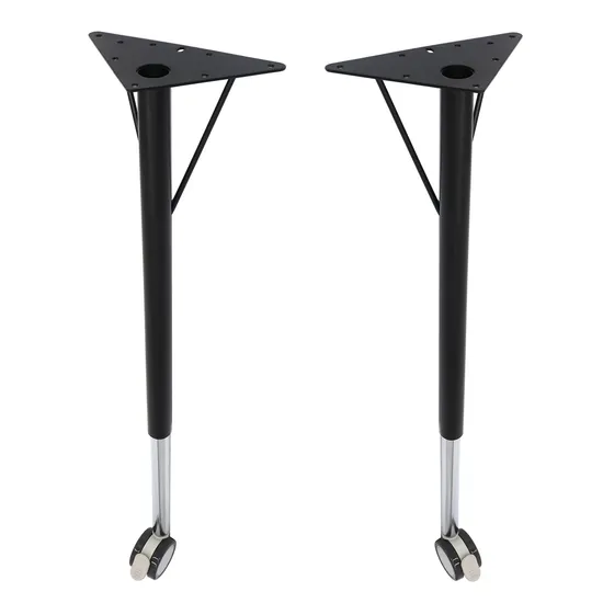 Black Hot Sale Metal Modern Dining Chrome Furniture Telescopic Table Leg