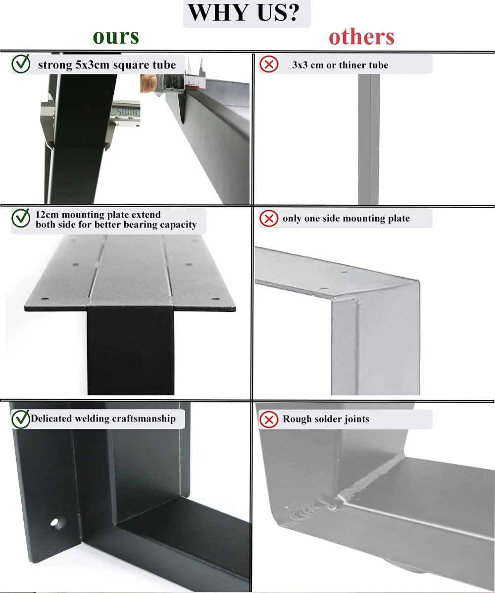 Industrial Style Wholesale Durable A Shape Metal Table Legs