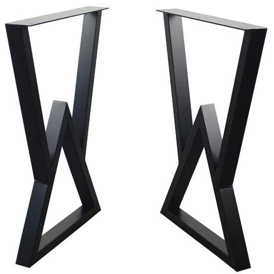 Unique Style Furniture Wood Table Black Desk Frame Steel Table Legs