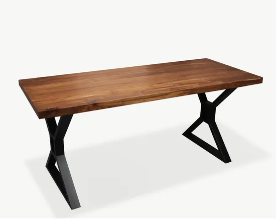 Industrial Style Metal Black X-Shape Furniture Dining Steel Table Base Legs