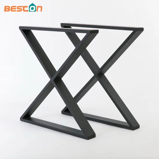 X Shaped Wrought Iron Coffee Metal Table Legs