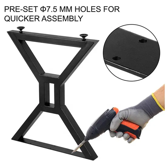 Craft Art Deco Office Cast Square Restaurant Desks Metal Furniture Table Legs