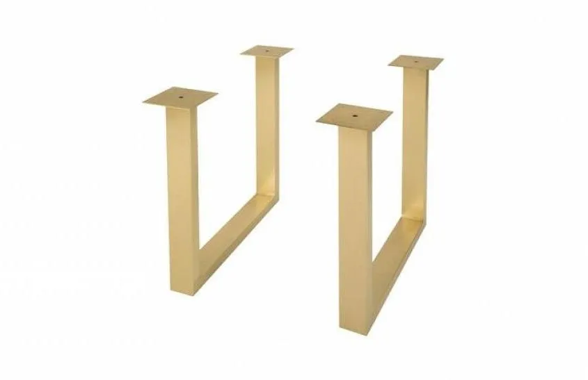 Elegant Metal Dining Table Legs for Rectangular Top