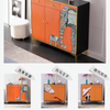 Modern American Light Luxury Solid Wood Partition Cabinet - Multifunctional Storage for Entryway & Living Room