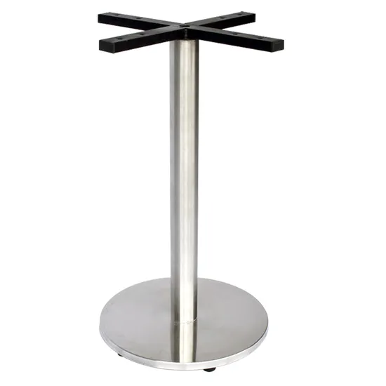 Europe Hot Selling Style Industrial Cafe Tables with Stainless Steel Base