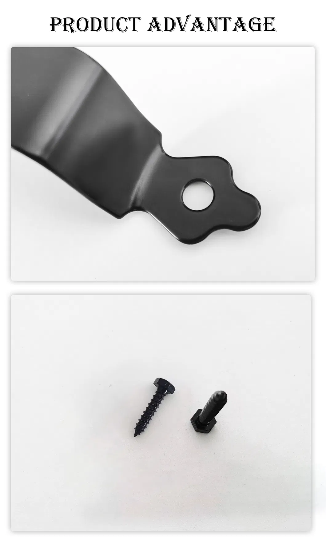 Wholesale Main Gate Handle Black Heavy Duty Metal Fence Gate Handle